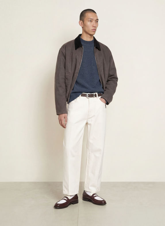 DRYKORN Bouclé sweater ZAYN BLUE GRAY