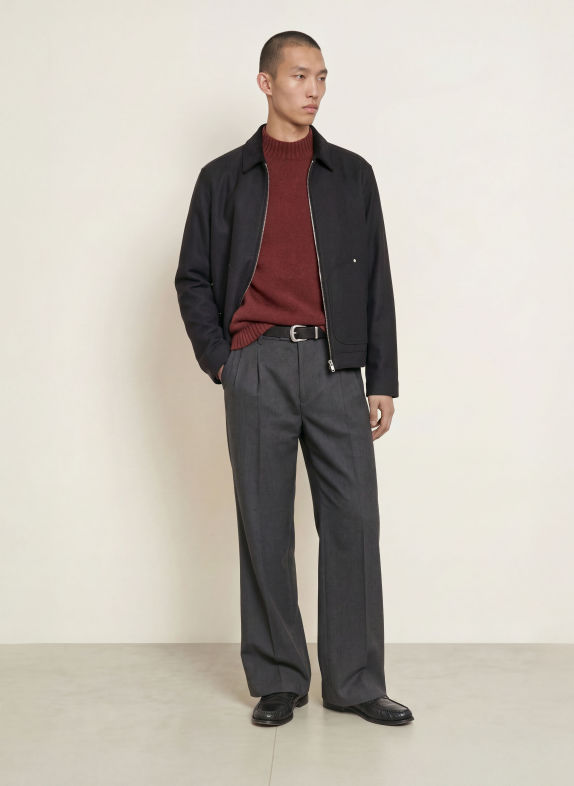 DRYKORN Bouclé sweater ZAYN DARK RED