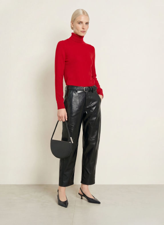 REPEAT Turtleneck sweater in cashmere RED