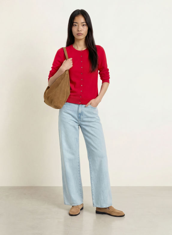 REPEAT Cashmere cardigan RED