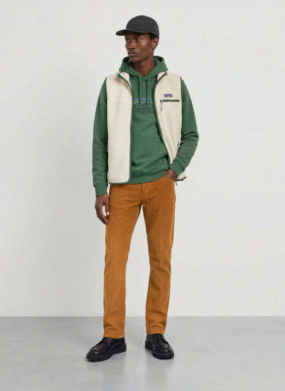 patagonia Hoodie P-6 DONKERGROEN