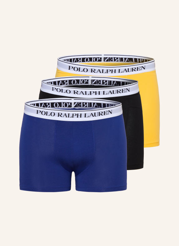 POLO RALPH LAUREN Set van 3 boxershorts GEEL / BLAUW / ZWART