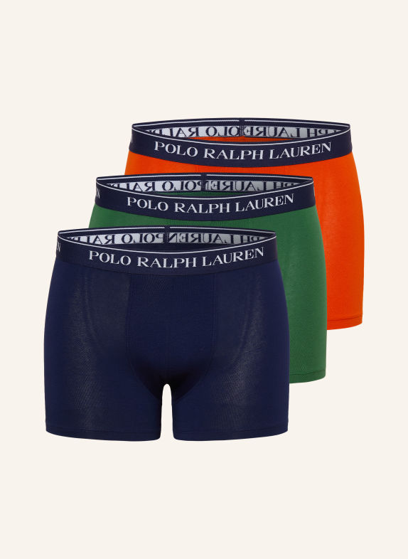 POLO RALPH LAUREN Set van 3 boxershorts ORANJE / GROEN / DONKERBLAUW