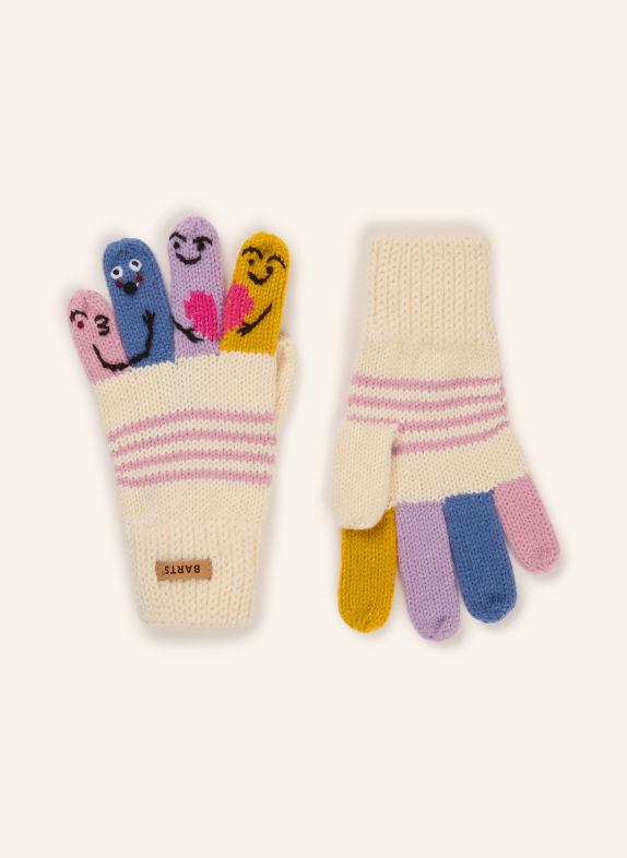 Barts Gants PUPPET CRÈME / LILAS CLAIR / JAUNE