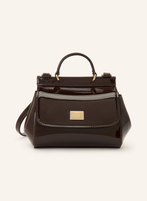 DOLCE & GABBANA Torebka SICILY CIEMNOBRĄZOWY / ZŁOTY