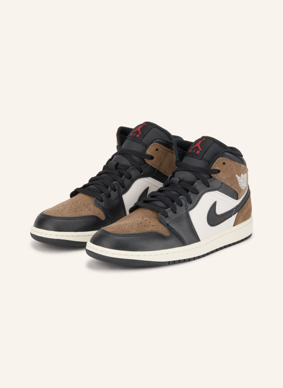 JORDAN High-top sneakers AIR JORDAN 1 MID DARK BROWN / WHITE / BLACK