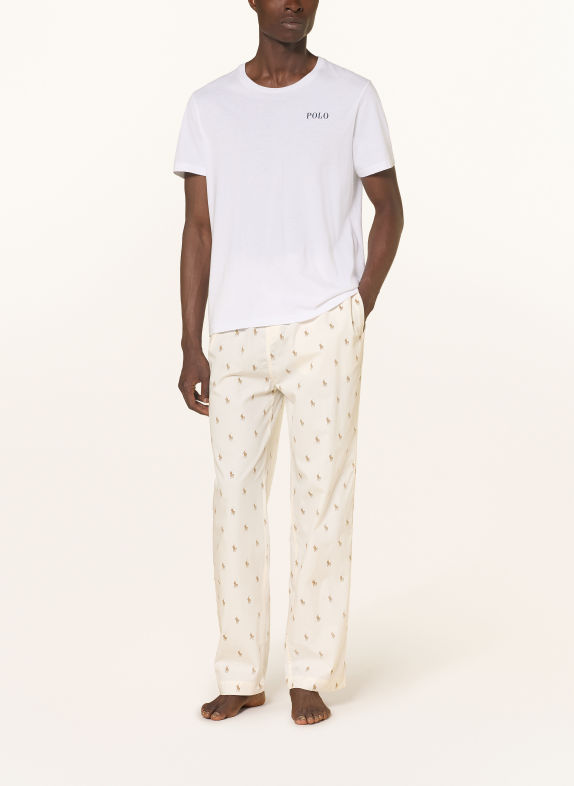 POLO RALPH LAUREN Pyžamové kalhoty KRÉMOVÁ / BÉŽOVÁ