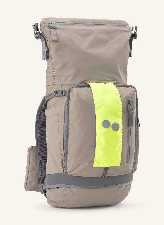 pinqponq Rugzak KOMUT MEDIUM met laptopvak BEIGE / DONKERGRIJS