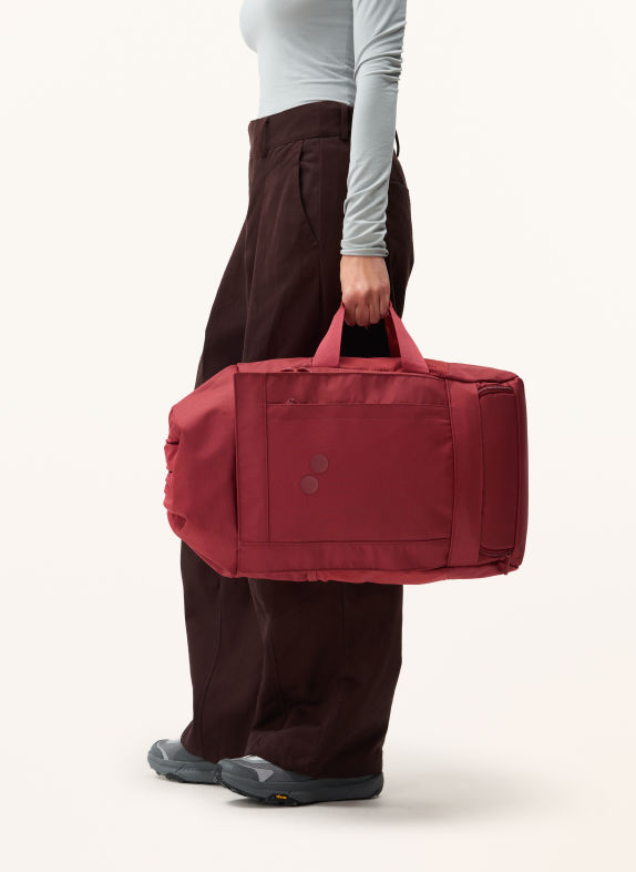 pinqponq Rugzak BLOK MEDIUM met laptopvak DONKERROOD