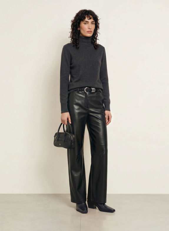 rosemunde Turtleneck sweater LAICA with cashmere DARK GRAY