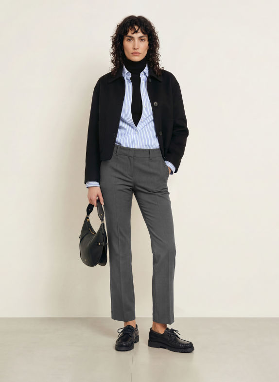 CAMBIO Bootcut-broek FARAH DONKERGRIJS