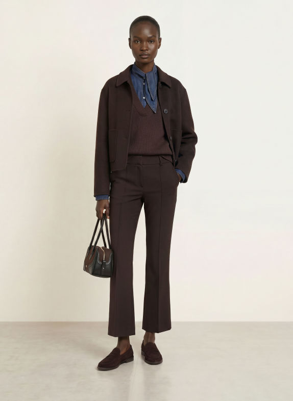 CAMBIO Pantaloni bootcut FARAH MARO ÎNCHIS