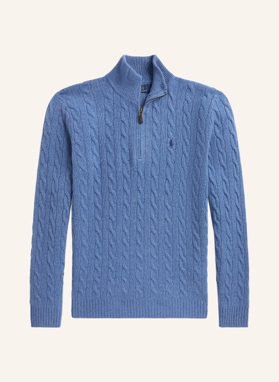 POLO RALPH LAUREN Pulover cu guler înalt ALBASTRU