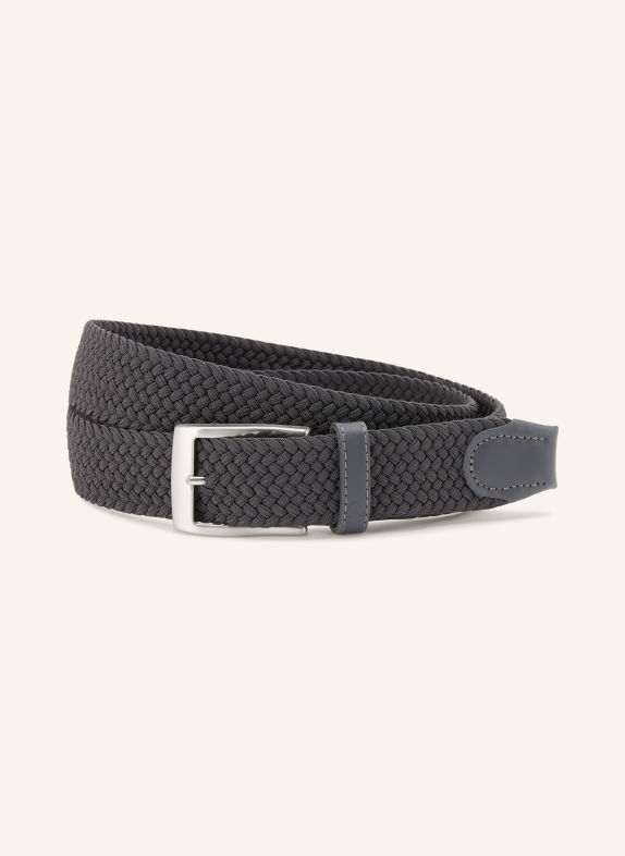 ALBERTO Flechtgürtel BASIC DUNKELGRAU / SILBER