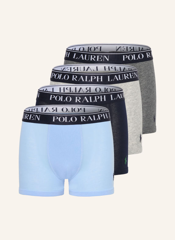 POLO RALPH LAUREN Boxerky, 5 kusů v balení TMAVĚ MODRÁ / SVĚTLE ŠEDÁ / ŠEDÁ