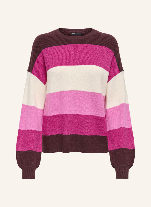 ONLY trui FUCHSIA / ECRU / ROZE