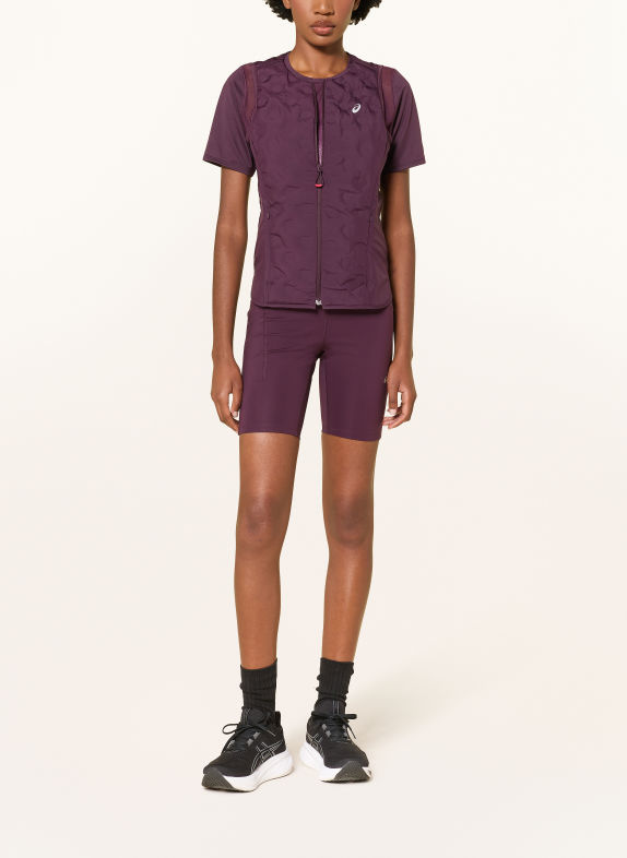 ASICS Hardloopbroek ROAD HIGH WAIST 8IN SPRINTER DONKERROOD