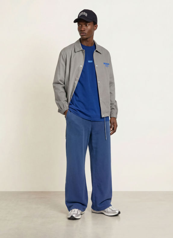 HUGO T-shirt NALONO BLEU FONCÉ / BLEU CLAIR