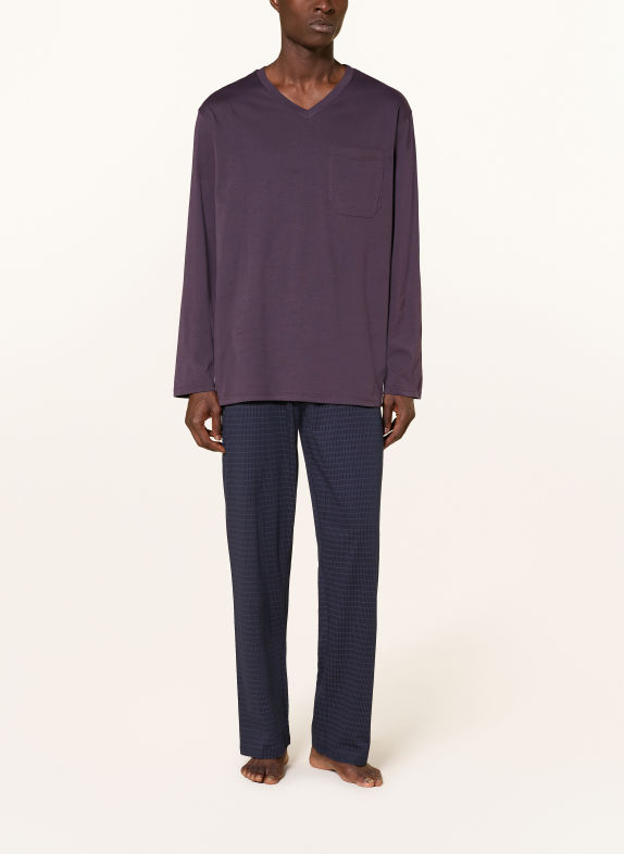 SCHIESSER COMFORT ESSENTIALS" pyjamas DARK PURPLE / DARK BLUE