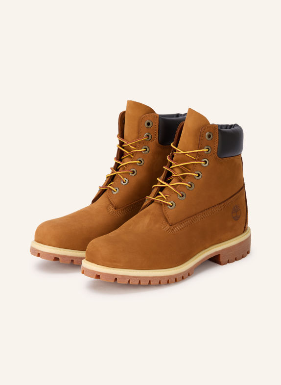 Timberland Veterschoenen PREMIUM 6 INCH COGNAC / ZWART