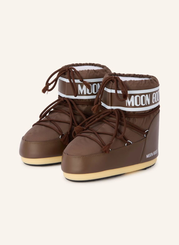 MOON BOOT Moon Boots ICON LOW HNĚDÁ / BÍLÁ