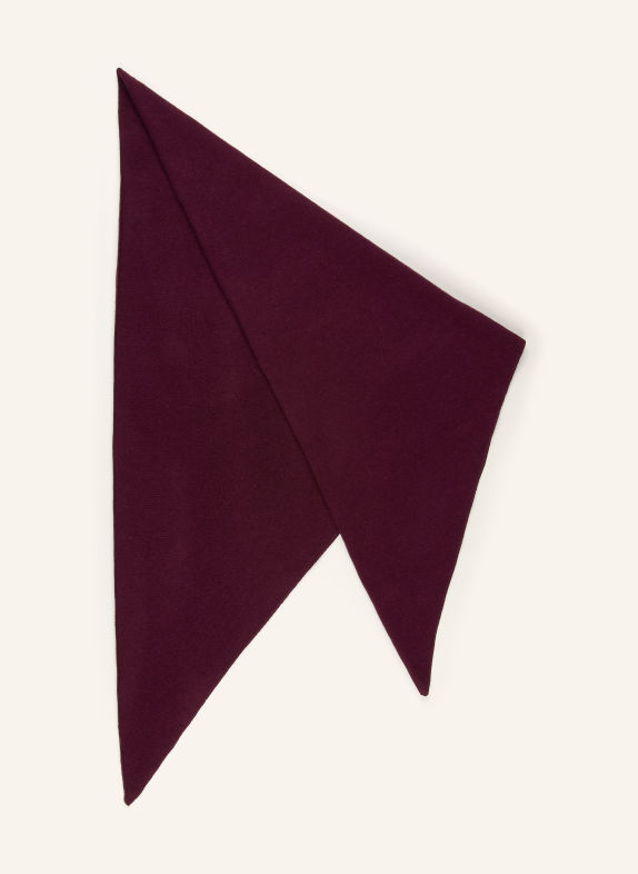 S.MARLON Triangular scarf in cashmere DARK RED