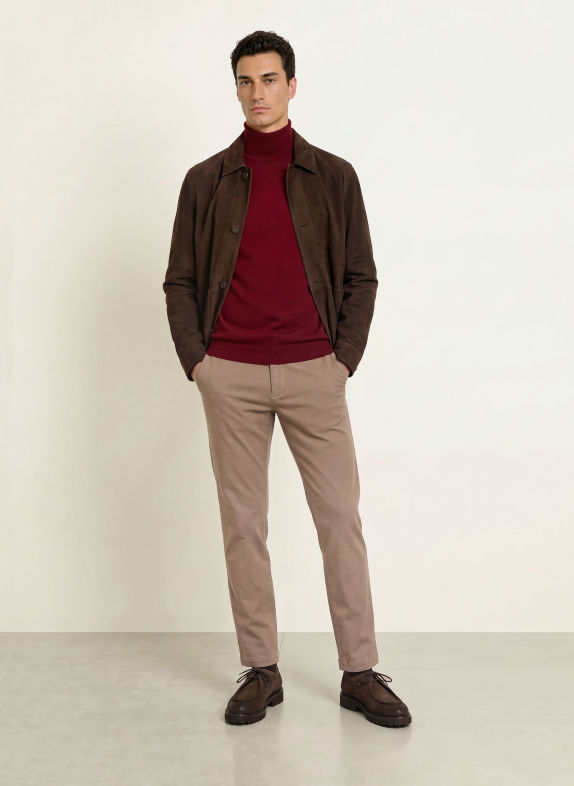 ALBERTO Pantaloni chino JUMP Slim Fit MARO DESCHIS