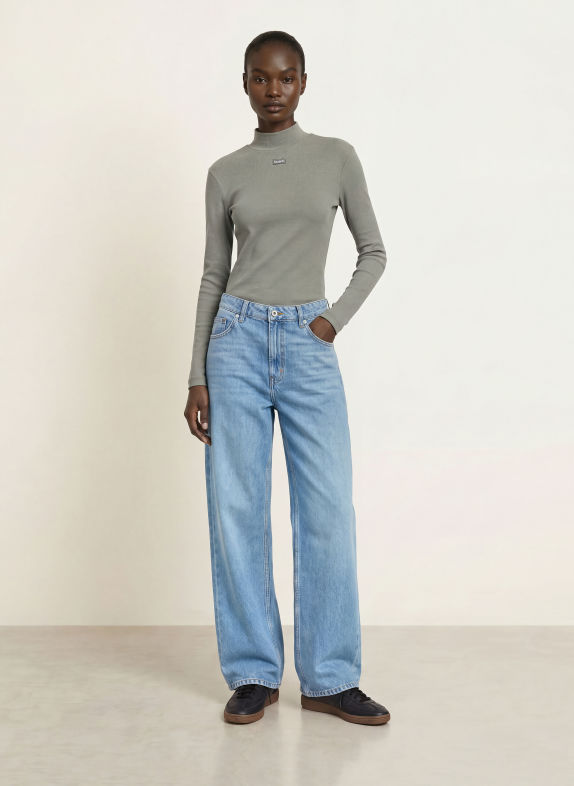 HUGO Longsleeve EASY KHAKI