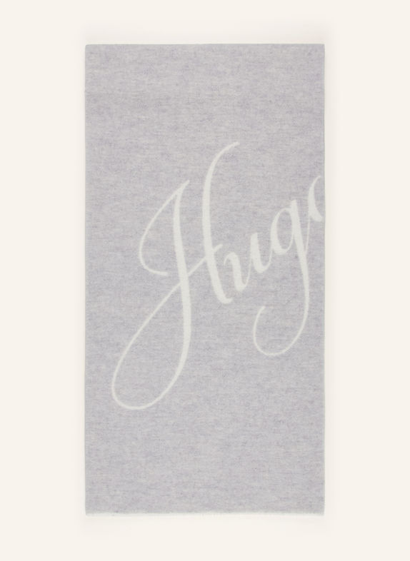 HUGO BYANCA scarf LIGHT GRAY / WHITE