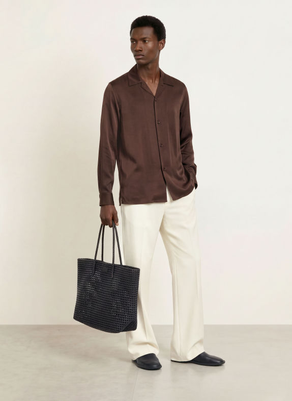 SANDRO Resorthemd Regular Fit DUNKELBRAUN