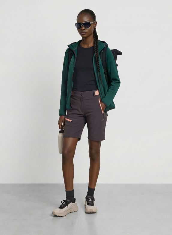 me°ru' Midlayer-jas BATH DONKERGROEN