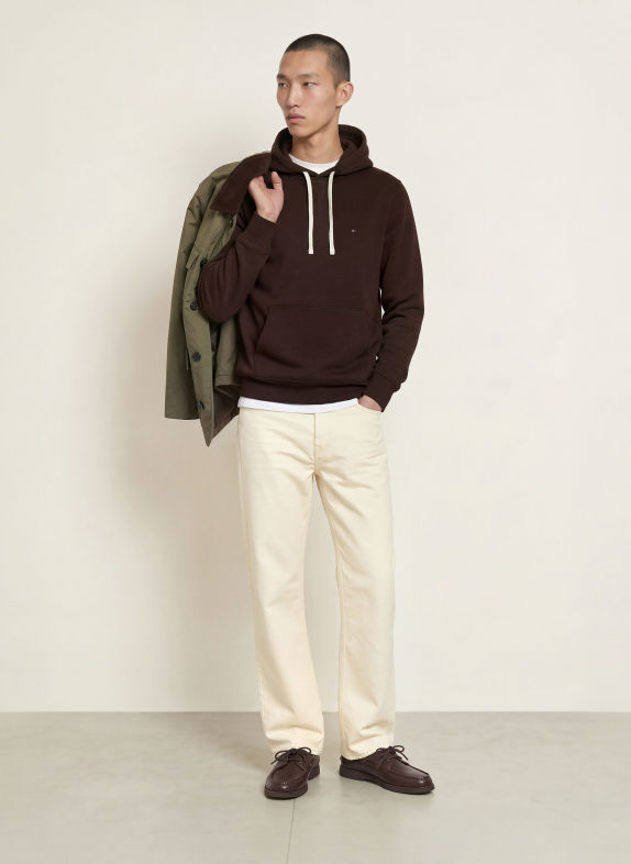TOMMY HILFIGER Hoodie MARRON FONCÉ