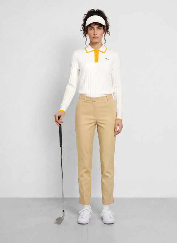 LACOSTE Functioneel poloshirt WIT / DONKERGEEL / DONKERGROEN