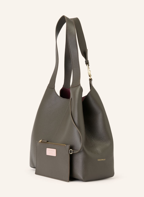 COCCINELLE Shoppers met uitneembaar Pouch MARRON FONCÉ / GOUD