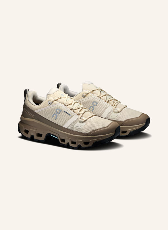On Wandelschoenen CLOUDROCK LOW WP BEIGE / ECRU