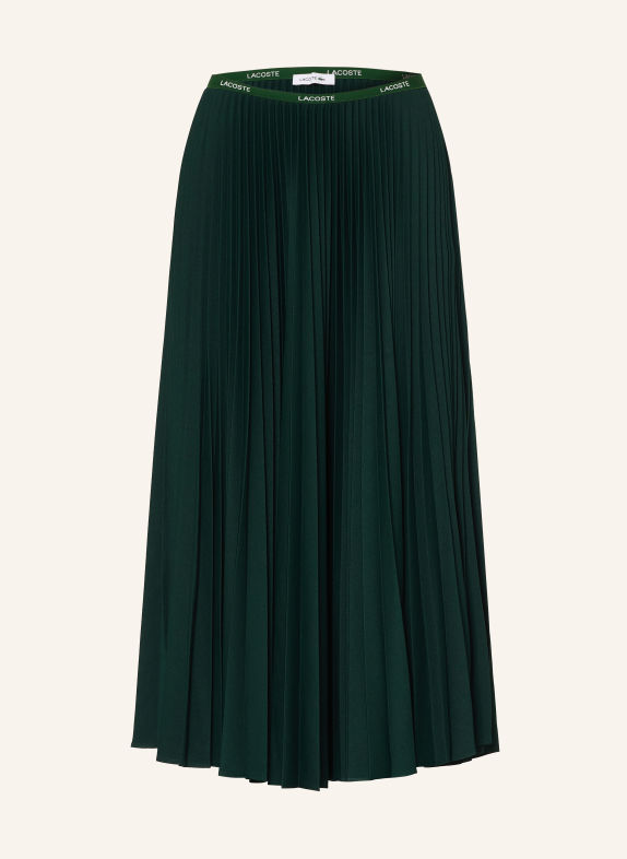 LACOSTE Pleated skirt DARK GREEN
