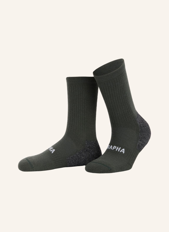 Rapha Fiets sokken PRO TEAM WINTER met merinowol DONKERGROEN / DONKERGRIJS