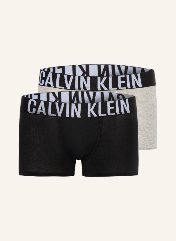 Calvin Klein 2-pack boxer shorts INTENSE POWER BLACK / LIGHT GRAY / WHITE
