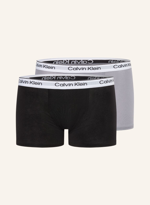 Calvin Klein 2-pack boxer shorts ICON COTTON STRETCH BLACK / LIGHT GRAY / WHITE
