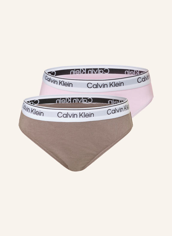 Calvin Klein 2-pack slips ICON COTTON STRETCH DONKERGRIJS / WIT