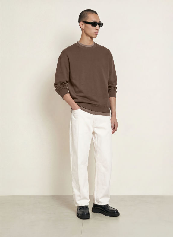 HUGO Sweat-shirt DAPOCREW MARRON