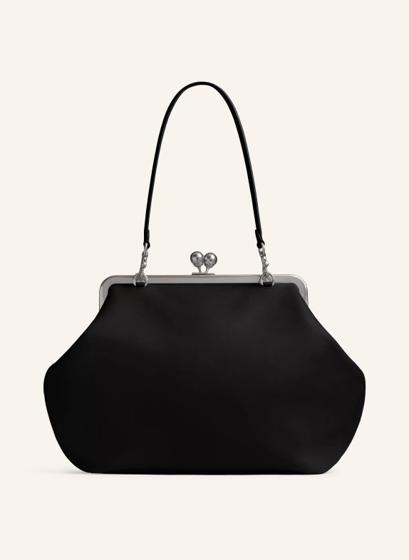 COACH Handtasche KISSLOCK FRAME LARGE SCHWARZ / SILBER