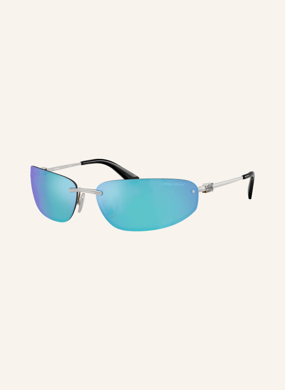 MIU MIU Sonnenbrille MUA50S SILBER/ BLAU VERSPIEGELT