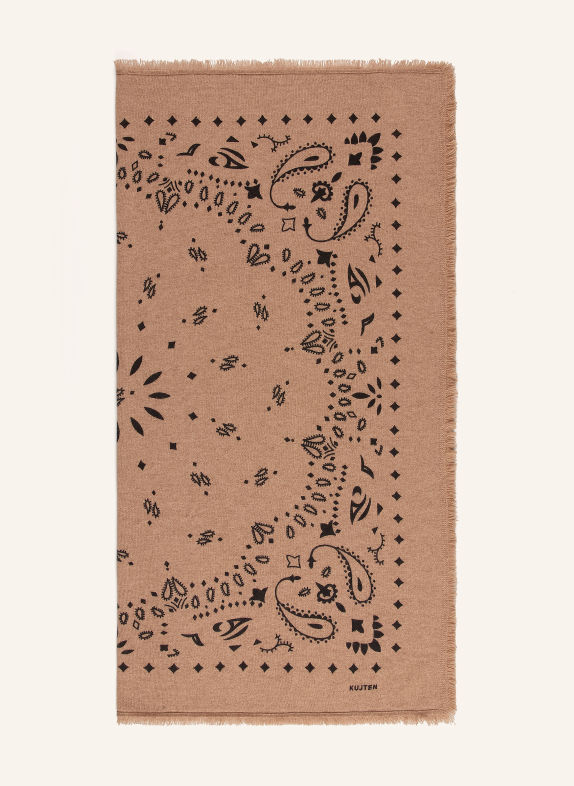 KUJTEN Cashmere-Tuch HACHIKO CAMEL / SCHWARZ