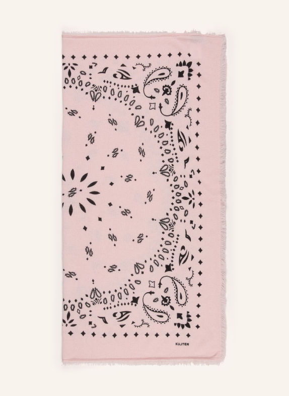 KUJTEN Cashmere-Tuch HACHIKO ROSÉ / SCHWARZ