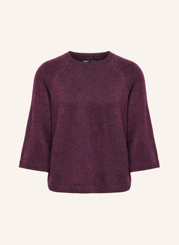 ONLY Strickshirt mit 3/4-Arm DUNKELLILA