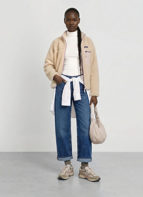 patagonia Fleecejack CLASSIC RETRO-X BEIGE / ROSE CLAIR