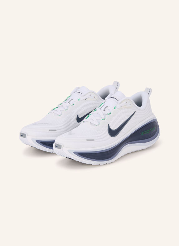 Nike VOMERO PLUS running shoes WHITE / NEON GREEN / DARK BLUE