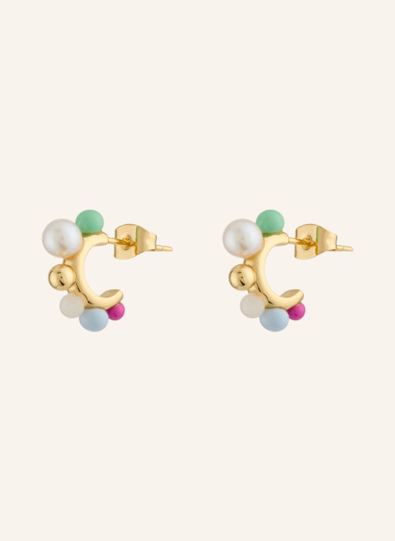 LULU Copenhagen Creole SPACE HOOPS GOUD / MINT / WIT