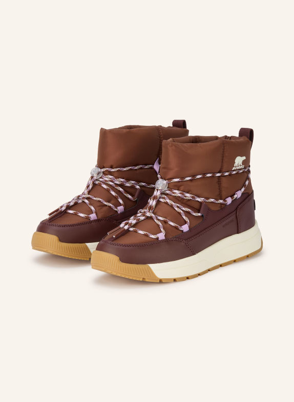 SOREL Schnürboots WHITNEY™ III BRAUN / LILA / DUNKELROT